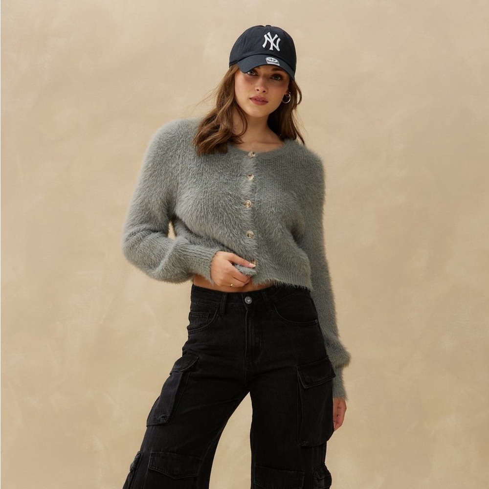 Gray Fuzzy Sweater